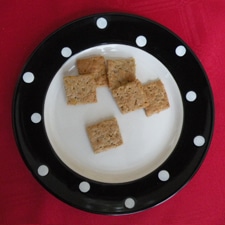 Wheat Free Fish & Potato cookies on a plate